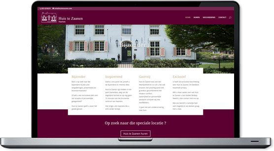 website Huis te Zaanen in Haarlem